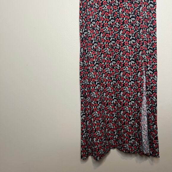 Zara Midi Floral Printed Dress Side Slit - Picture 6 of 8